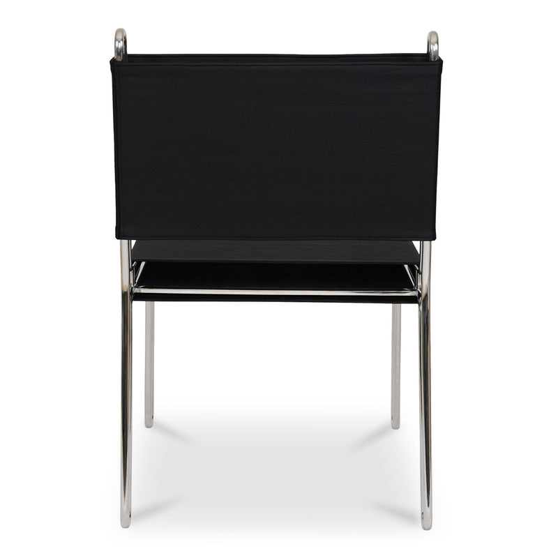 media image for Petra Leather Accent Chair Black 4 252