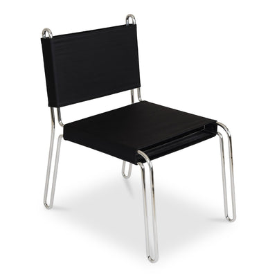 product image for Petra Leather Accent Chair Black 5 3