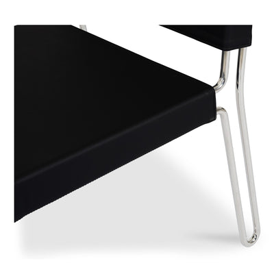 product image for Petra Leather Accent Chair Black 8 2