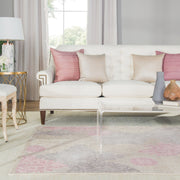 wistful damask rug in whitecap gray silver pink design by jaipur 6