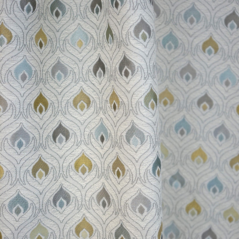media image for Flame Fabric in Chartreuse/Grey 219