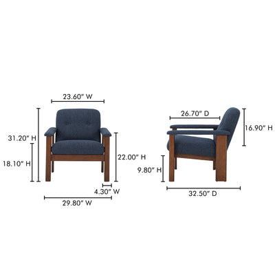 product image for Parker Lounge Chair Moes Home Collection Mhc Fo 1000 19 11 40