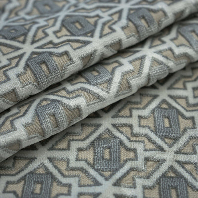 product image of Sample Foxtrot Fabric in Grey/Ivory 514