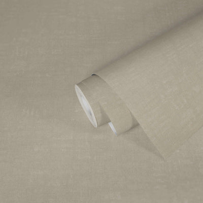 product image for Linen Effect Textured Wallpaper in Light Beige 52