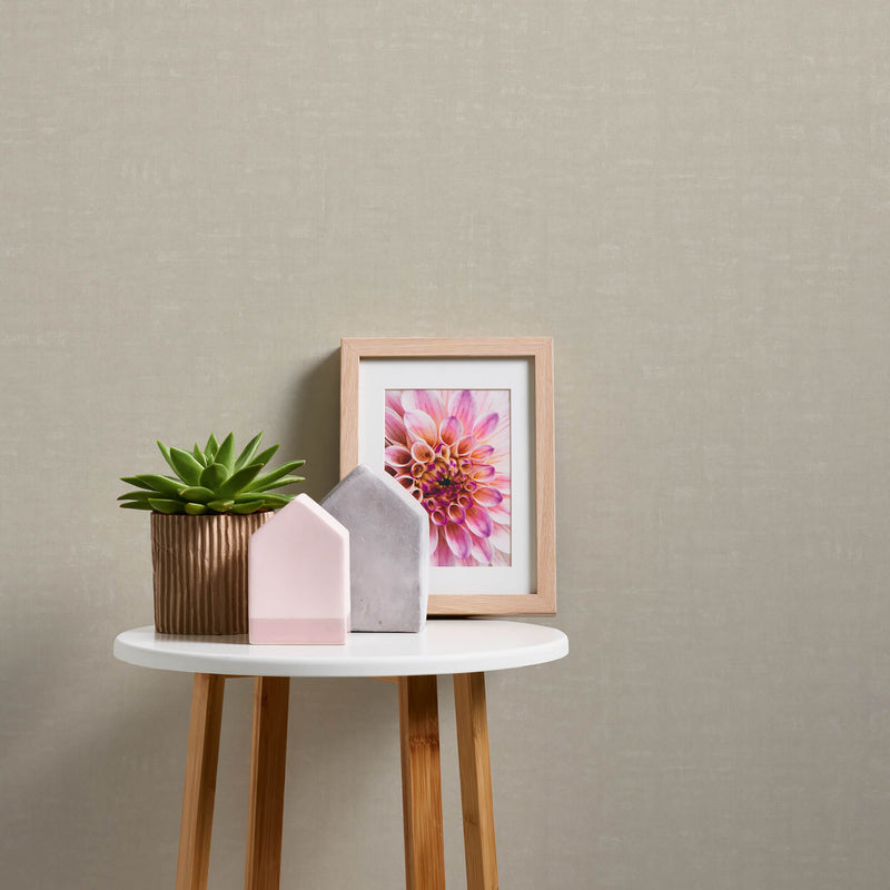 media image for Linen Effect Textured Wallpaper in Light Beige 276