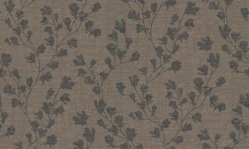 media image for Sample Floral Trail Motif Wallpaper in Brown/Black 292