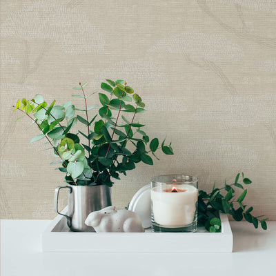 product image for Chinoiserie Tree Motif Wallpaper in Beige 86