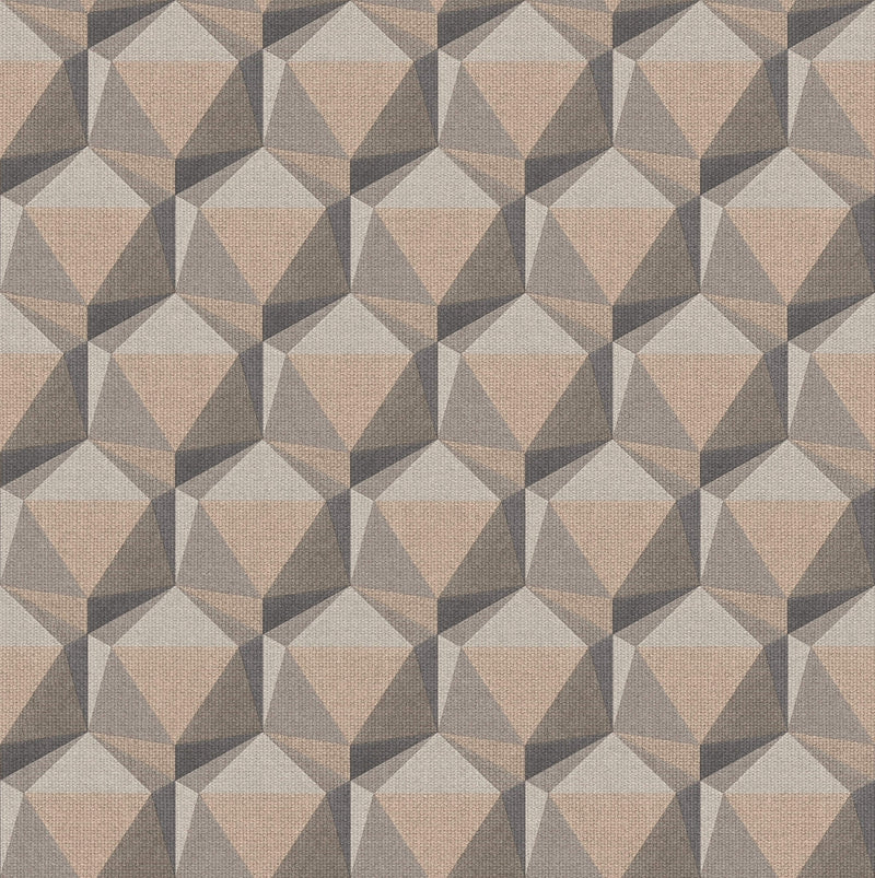 media image for Geometric Motif Wallpaper in Beige/Grey 219