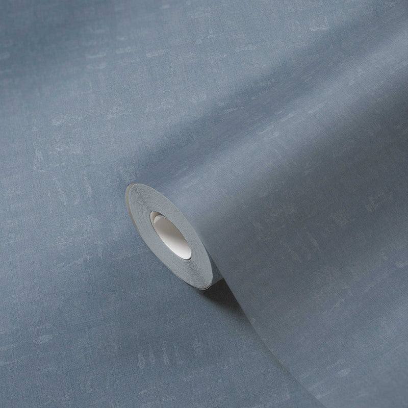 media image for Linen Effect Textured Wallpaper in Blue 295