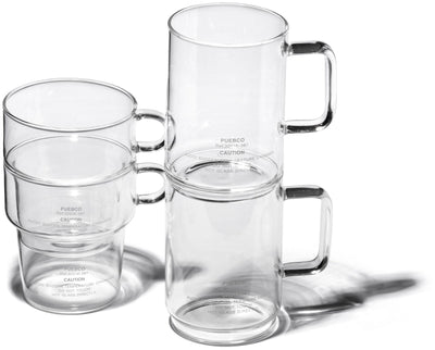 product image for borosilicate glass mug deep stacking design by puebco 16 37