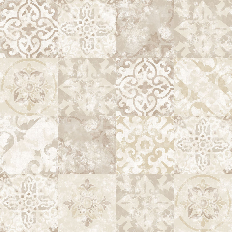 media image for sample tile effect beige wallpaper from the kitchen recipes collection by galerie wallcoverings 1 242