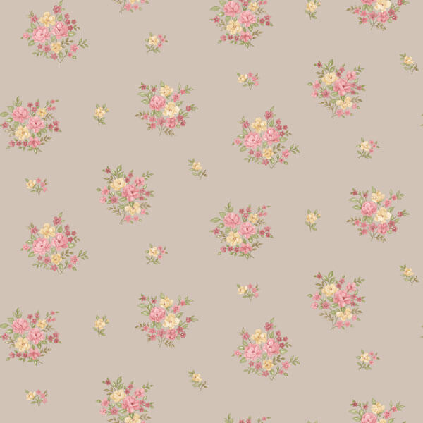 media image for Sample Floral Bunch Wallpaper in Red 295