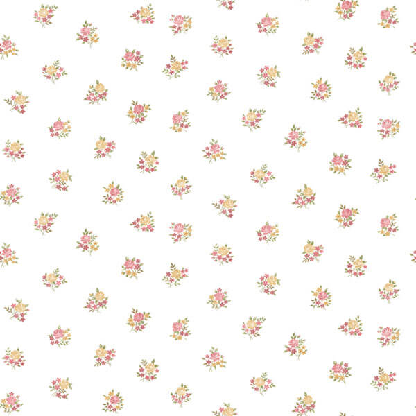 media image for Floral Motif Wallpaper in Yellow/Gold 215
