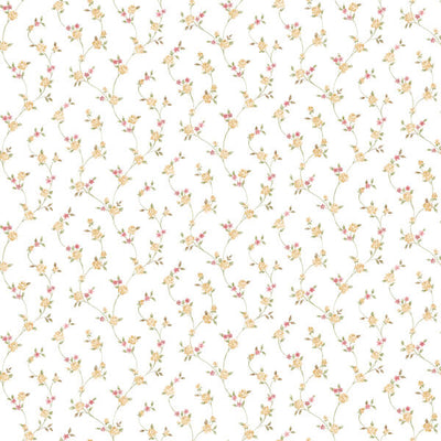 product image of Sample Petite Floral Trail Wallpaper in Yellow/Gold 596