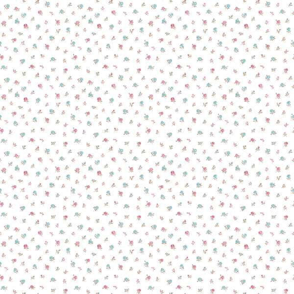 media image for Floral Toss Wallpaper in Red 299