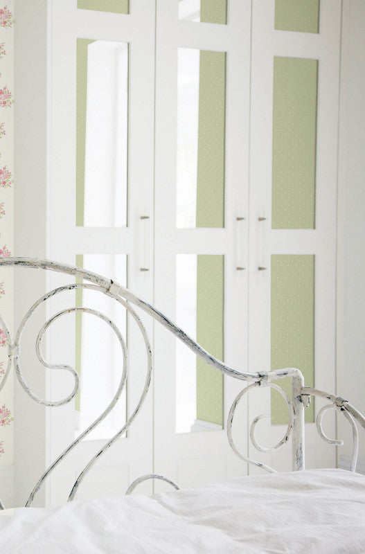 media image for Polka Dot Wallpaper in Green 26