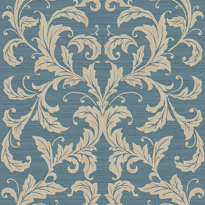 product image for Nordic Elements Damask Wallpaper in Blue 56