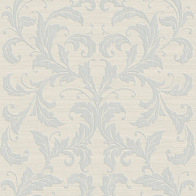 product image of Sample Nordic Elements Damask Wallpaper in Soft Grey 517