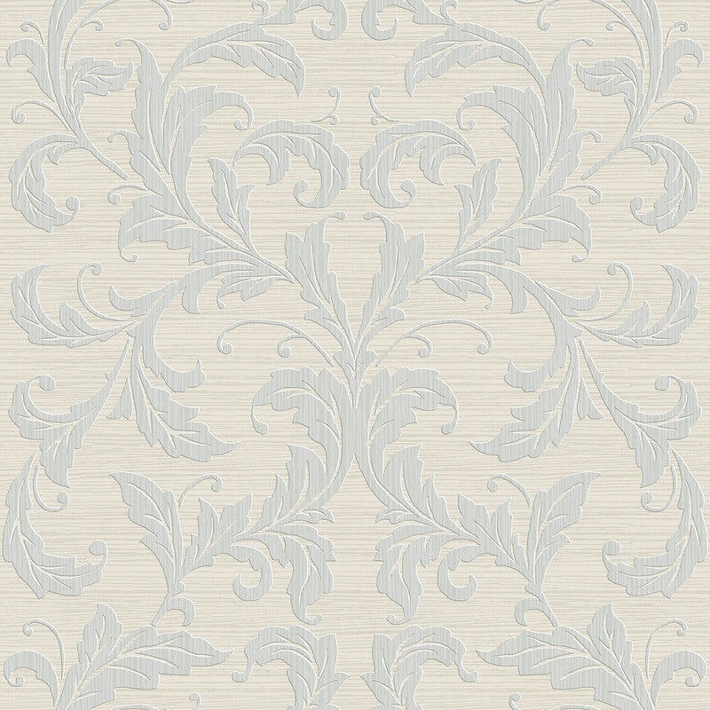 media image for Sample Nordic Elements Damask Wallpaper in Soft Grey 239
