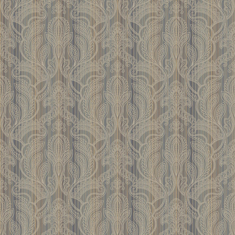 media image for Nordic Elements Damask Stripe Wallpaper in Bronze 222