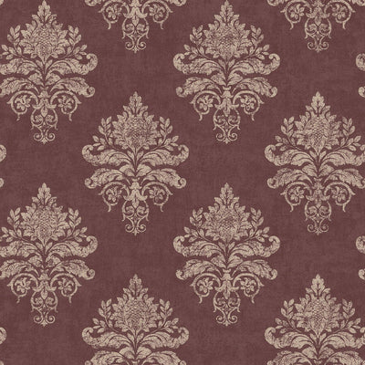 product image for Nordic Elements Damask Wallpaper in Red 14