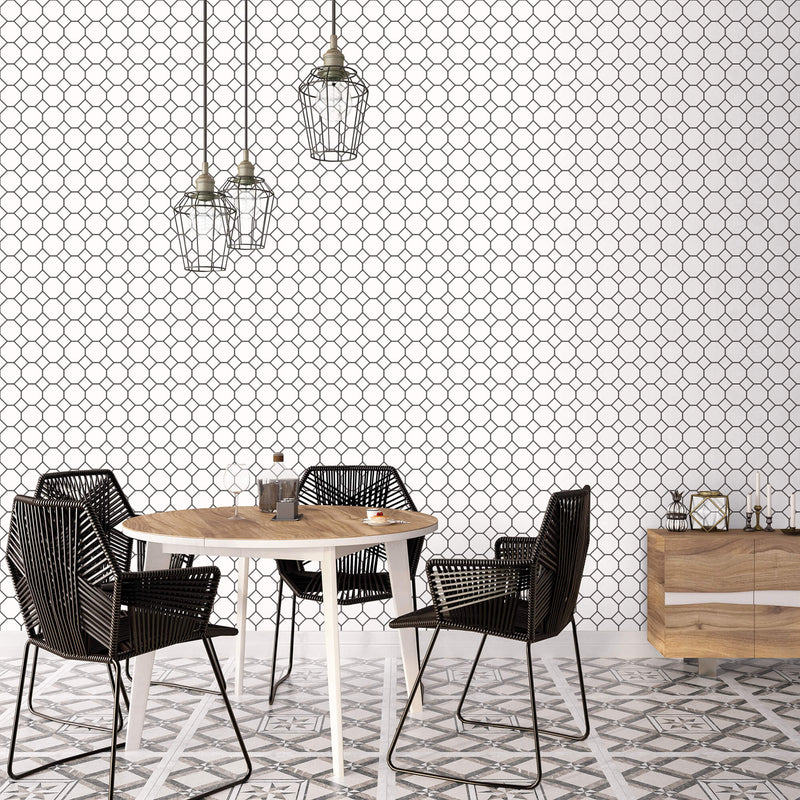 media image for Bee Hive White/Black Wallpaper from the Just Kitchens Collection by Galerie Wallcoverings 26