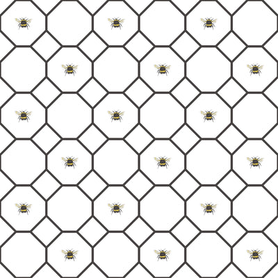 product image for Bee Hive with bees Black/White Wallpaper from the Just Kitchens Collection by Galerie Wallcoverings 27