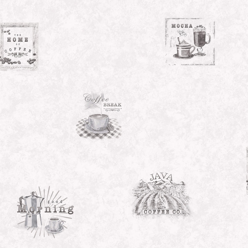 media image for sample coffee black grey wallpaper from the just kitchens collection by galerie wallcoverings 1 212