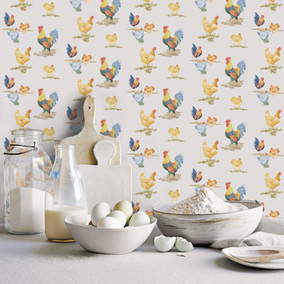 product image for Free Range Blue/Red Wallpaper from the Just Kitchens Collection by Galerie Wallcoverings 90