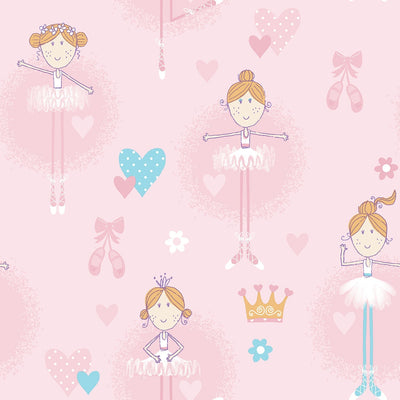 product image for Ballerina Pink Wallpaper from the Just 4 Kids 2 Collection by Galerie Wallcoverings 49