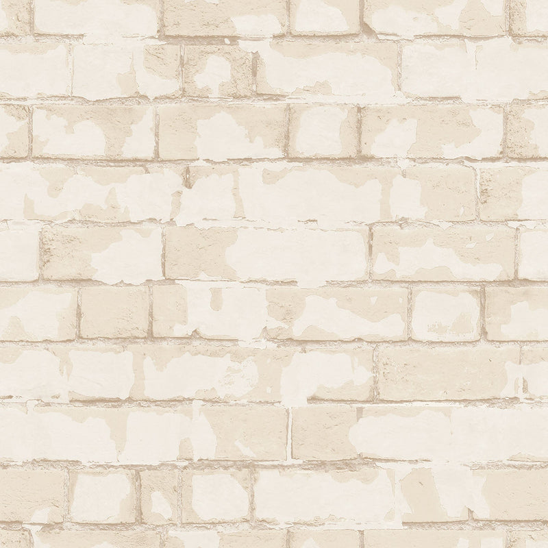 media image for sample brick wall cream wallpaper from the nostalgie collection by galerie wallcoverings 1 271