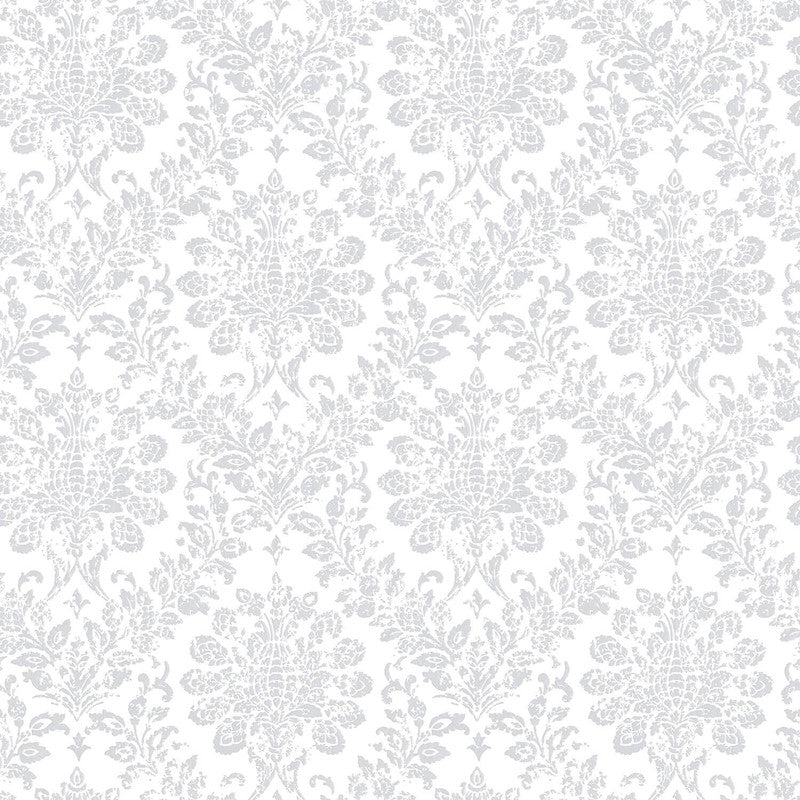 media image for Sample Nordic Elements Damask Wallpaper in Grey/Ivory 212