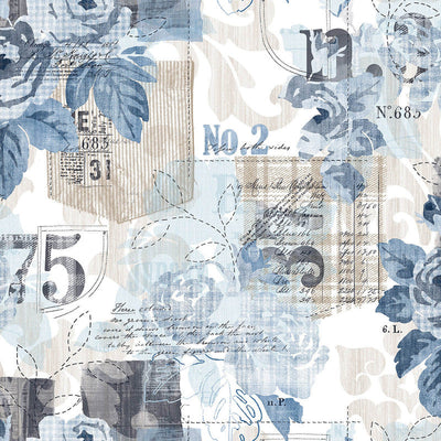 product image of Sample Nordic Elements Floral Wallpaper in Blue 572