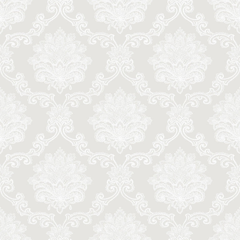 media image for Sample Nordic Elements Damask Wallpaper in Cream 225