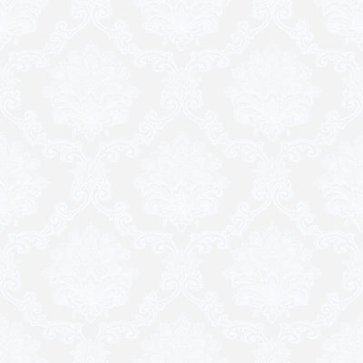 product image of Sample Nordic Elements Damask Wallpaper in White 540