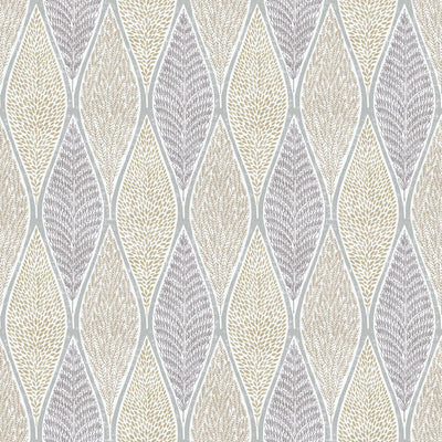 product image of Sample Nordic Elements Tree Leaf Wallpaper in Metallic 548