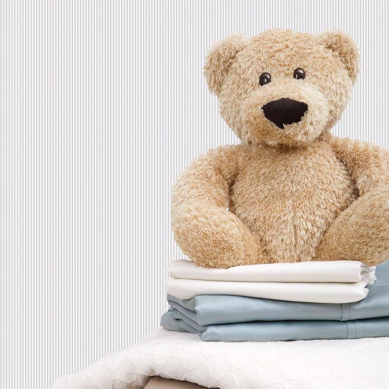 media image for Mini Striped Grey Wallpaper from the Just 4 Kids 2 Collection by Galerie Wallcoverings 218