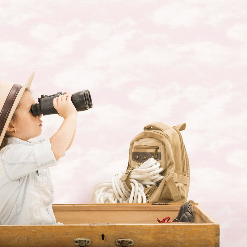 media image for Cloud Pink Wallpaper from the Just 4 Kids 2 Collection by Galerie Wallcoverings 260