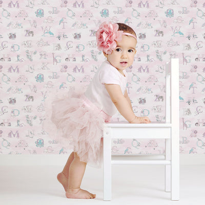 product image for Fun Alphabet Pink Wallpaper from the Just 4 Kids 2 Collection by Galerie Wallcoverings 59