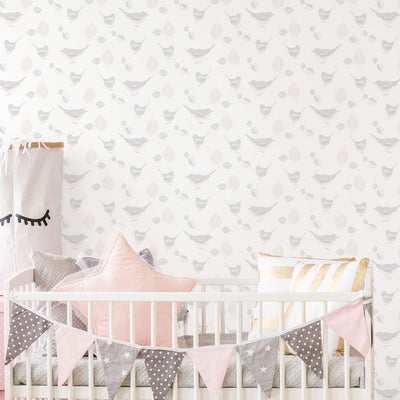product image for Bird Neutral Wallpaper from the Just 4 Kids 2 Collection by Galerie Wallcoverings 9