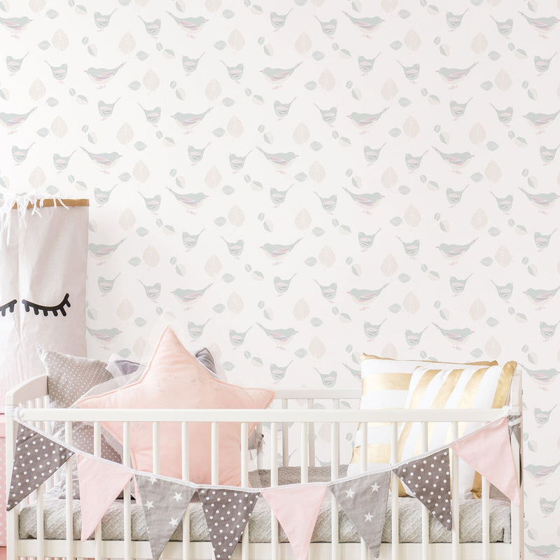 media image for Bird Neutral Wallpaper from the Just 4 Kids 2 Collection by Galerie Wallcoverings 216