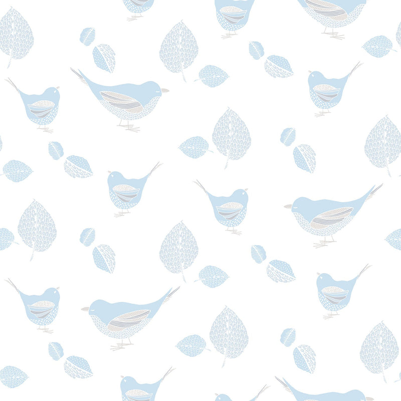 media image for Bird Blue Wallpaper from the Just 4 Kids 2 Collection by Galerie Wallcoverings 25