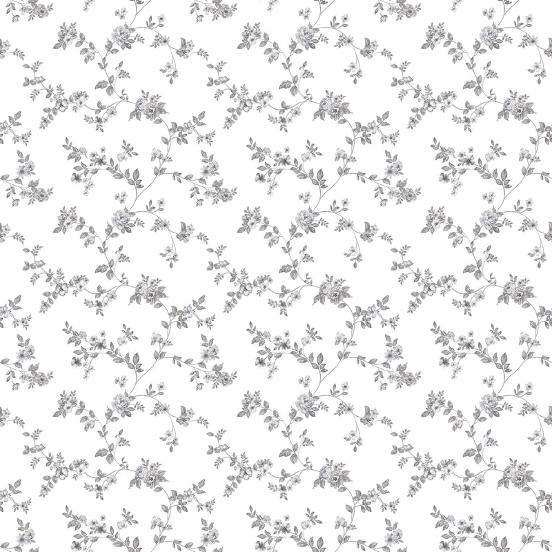 media image for Delicate Floral Black/Grey Wallpaper from the Small Prints Collection by Galerie Wallcoverings 298