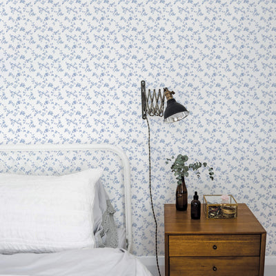 product image for Delicate Floral Blue Wallpaper from the Small Prints Collection by Galerie Wallcoverings 14