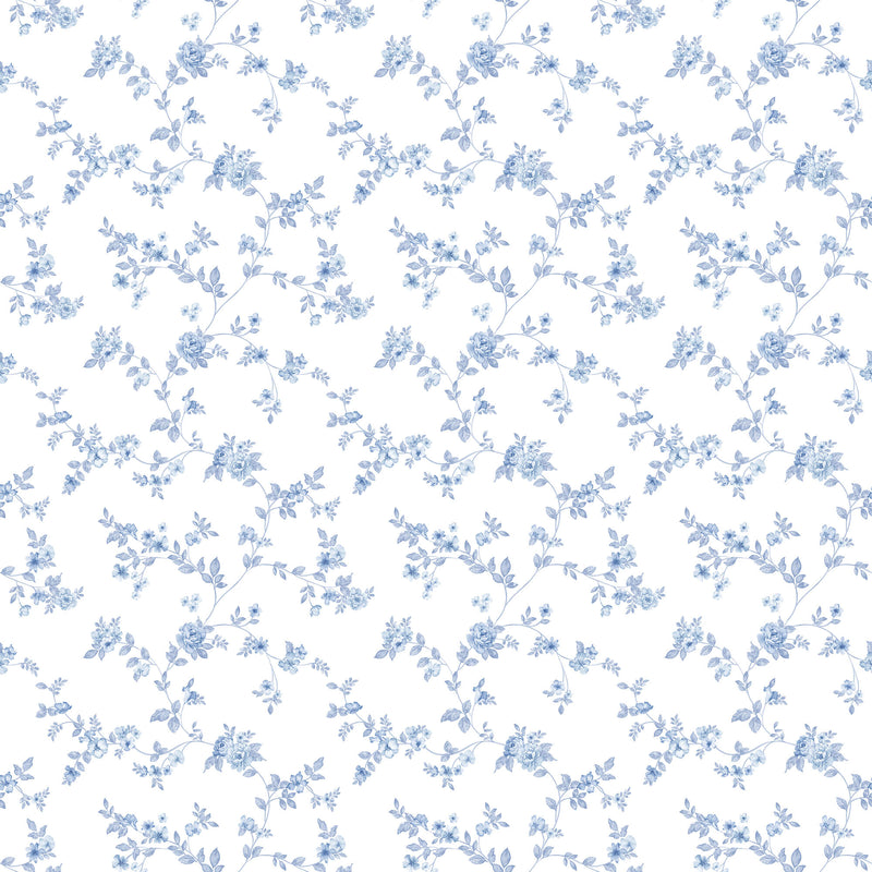 media image for Delicate Floral Blue Wallpaper from the Small Prints Collection by Galerie Wallcoverings 267