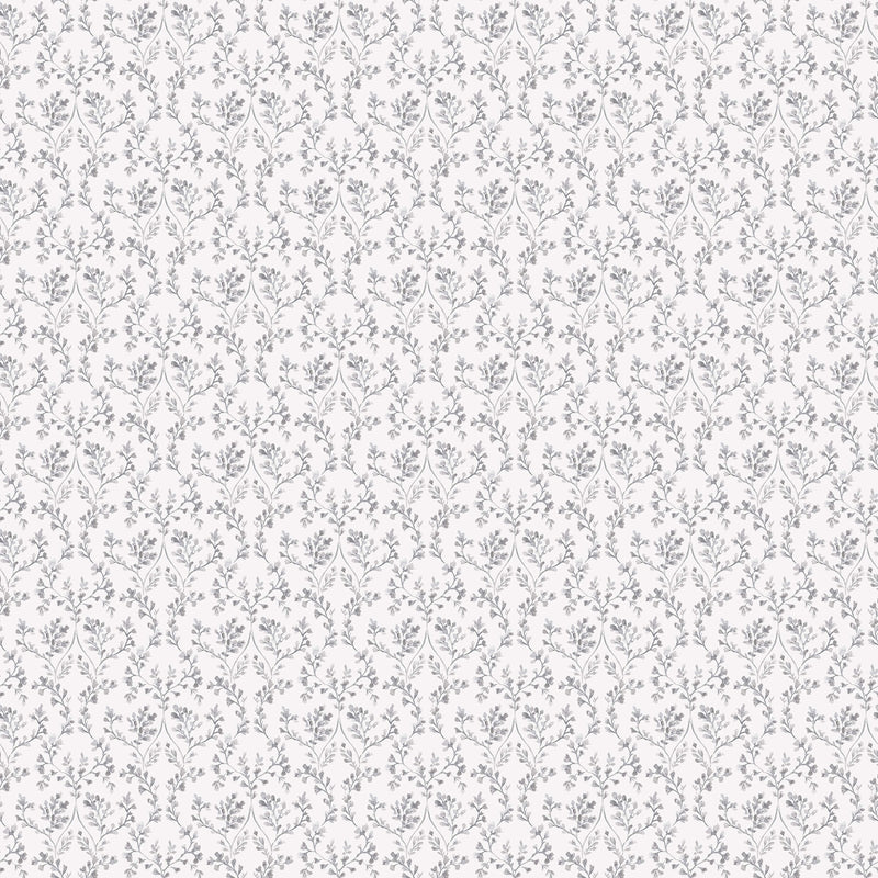 media image for sample ogee floral black grey wallpaper from the small prints collection by galerie wallcoverings 1 253