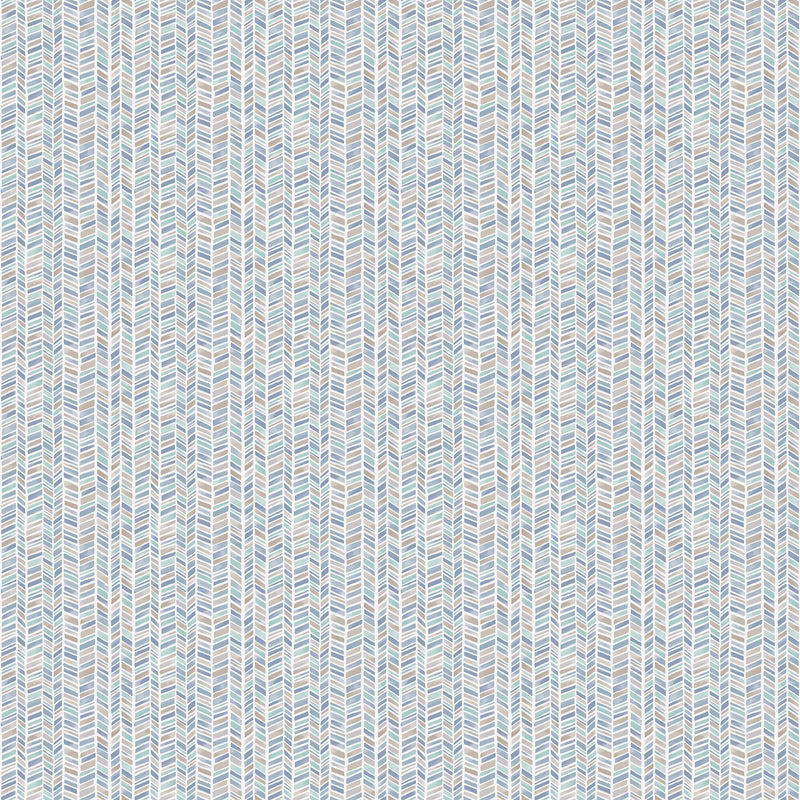 media image for Stained Glass Stripe Teal/Tan Wallpaper from the Small Prints Collection by Galerie Wallcoverings 253