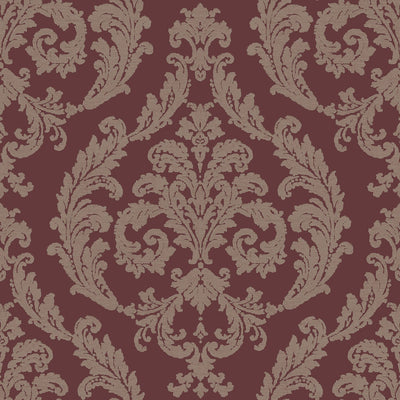 product image of Traditional Damask Maroon Wallpaper from the Palazzo Collection by Galerie Wallcoverings 543