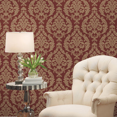 product image for Traditional Damask Red/Gold Wallpaper from the Palazzo Collection by Galerie Wallcoverings 62