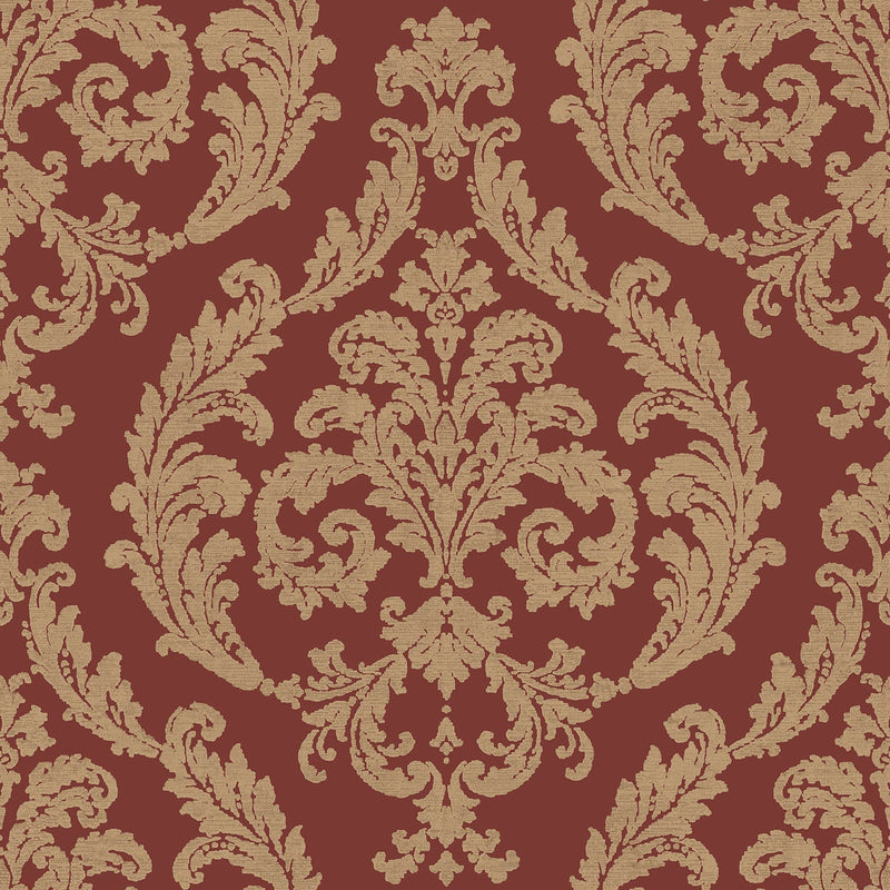 media image for Traditional Damask Red/Gold Wallpaper from the Palazzo Collection by Galerie Wallcoverings 252